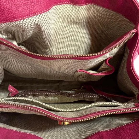 Dooney & Bourke Pink Monogram Satchel Bag - Picture 6 of 8